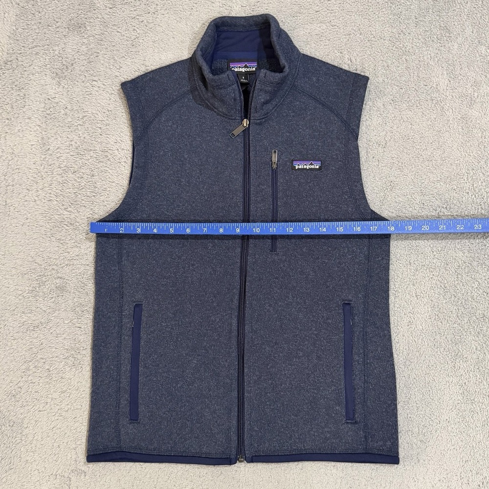 2017 Patagonia Better Sweater Vest Men's S Blue Navy Full Zip Fleece Gorpcore - Picture 3 of 8